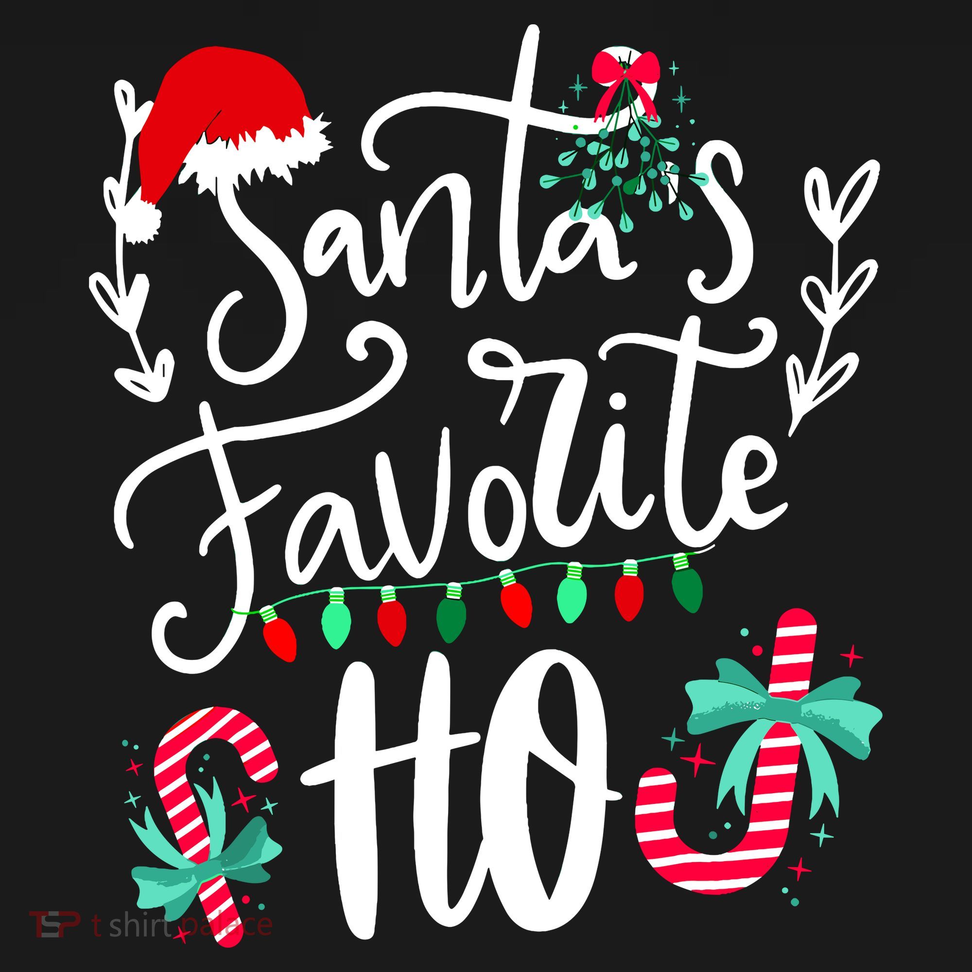 Santas Favorite Ho Funny Christmas Santa Hat Xmas Pajamas Women's Tank Top