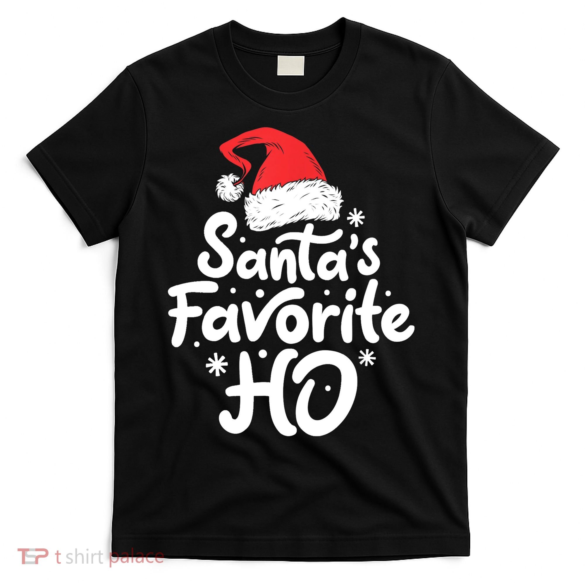 Santa's Favorite Ho Funny Christmas Women Xmas Santa Hat TShirt T-Shirt