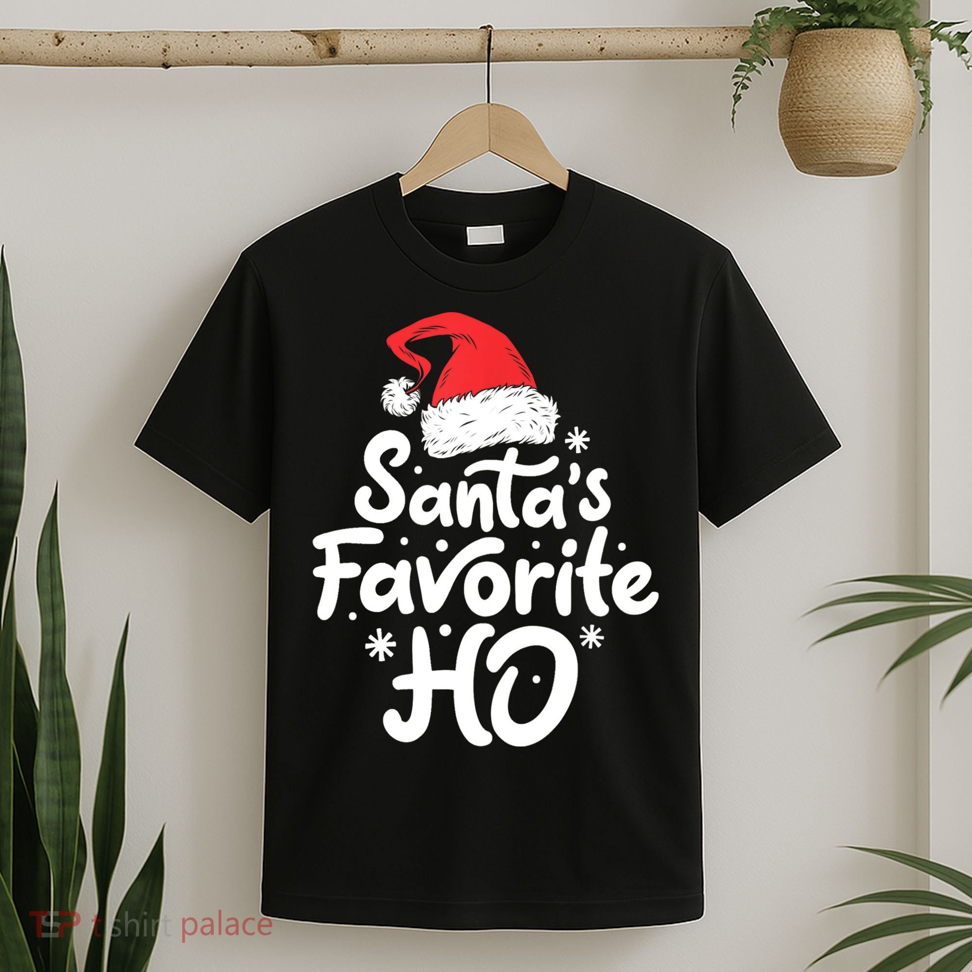 Santa's Favorite Ho Funny Christmas Women Xmas Santa Hat TShirt T-Shirt