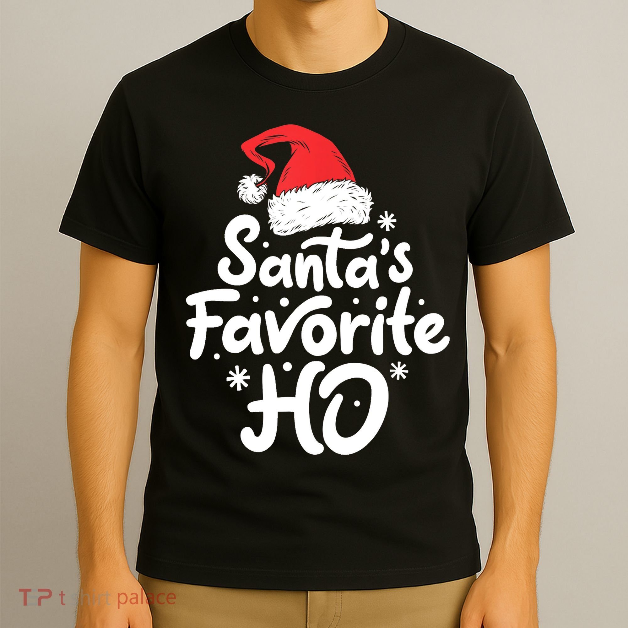 Santa's Favorite Ho Funny Christmas Women Xmas Santa Hat TShirt T-Shirt