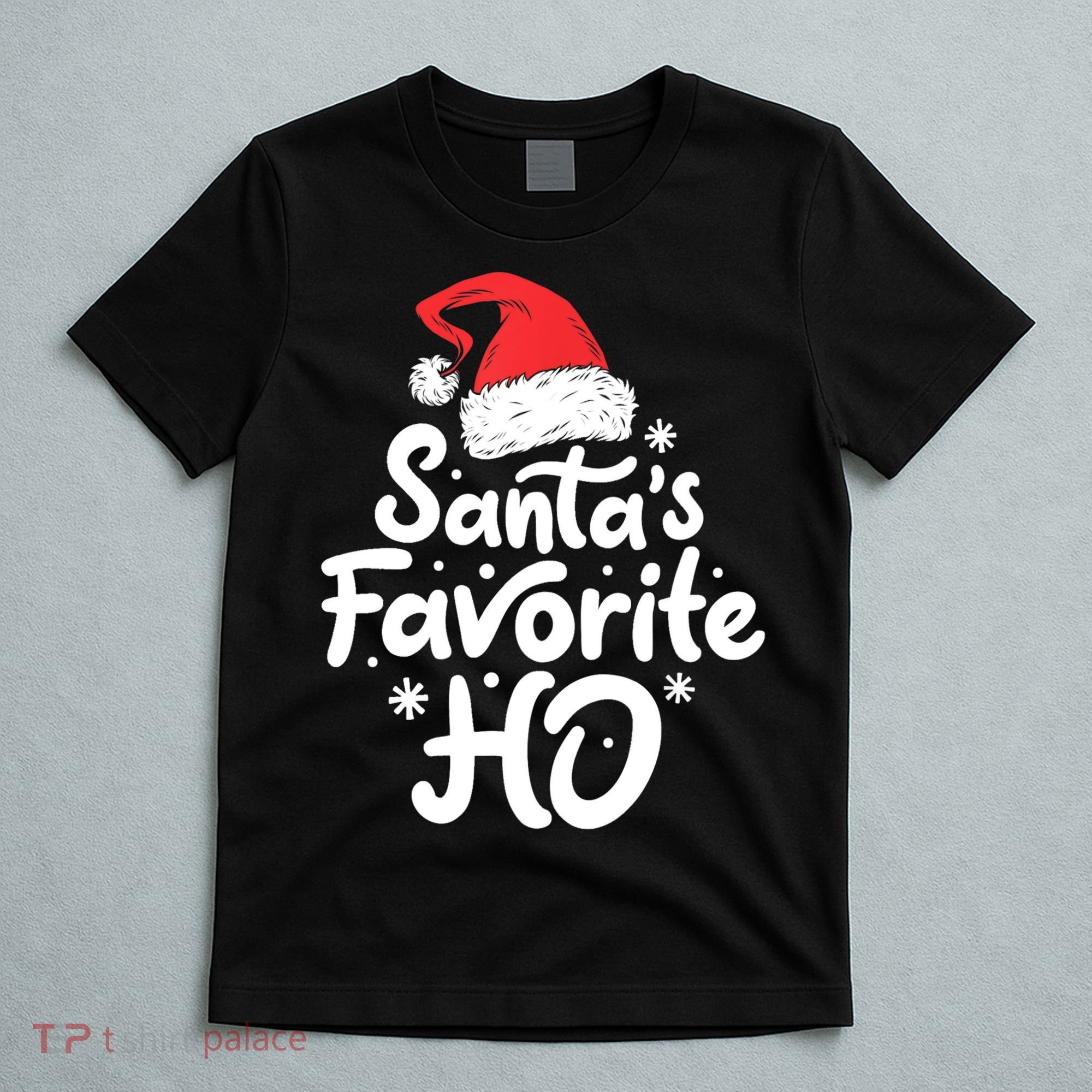 Santa's Favorite Ho Funny Christmas Women Xmas Santa Hat TShirt T-Shirt
