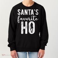 SantaS Favorite Ho Funny Xmas Christmas Women's Sweatshirt thumb 0