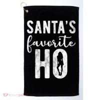SantaS Favorite Ho Funny Xmas Christmas Golf Towel thumb 0