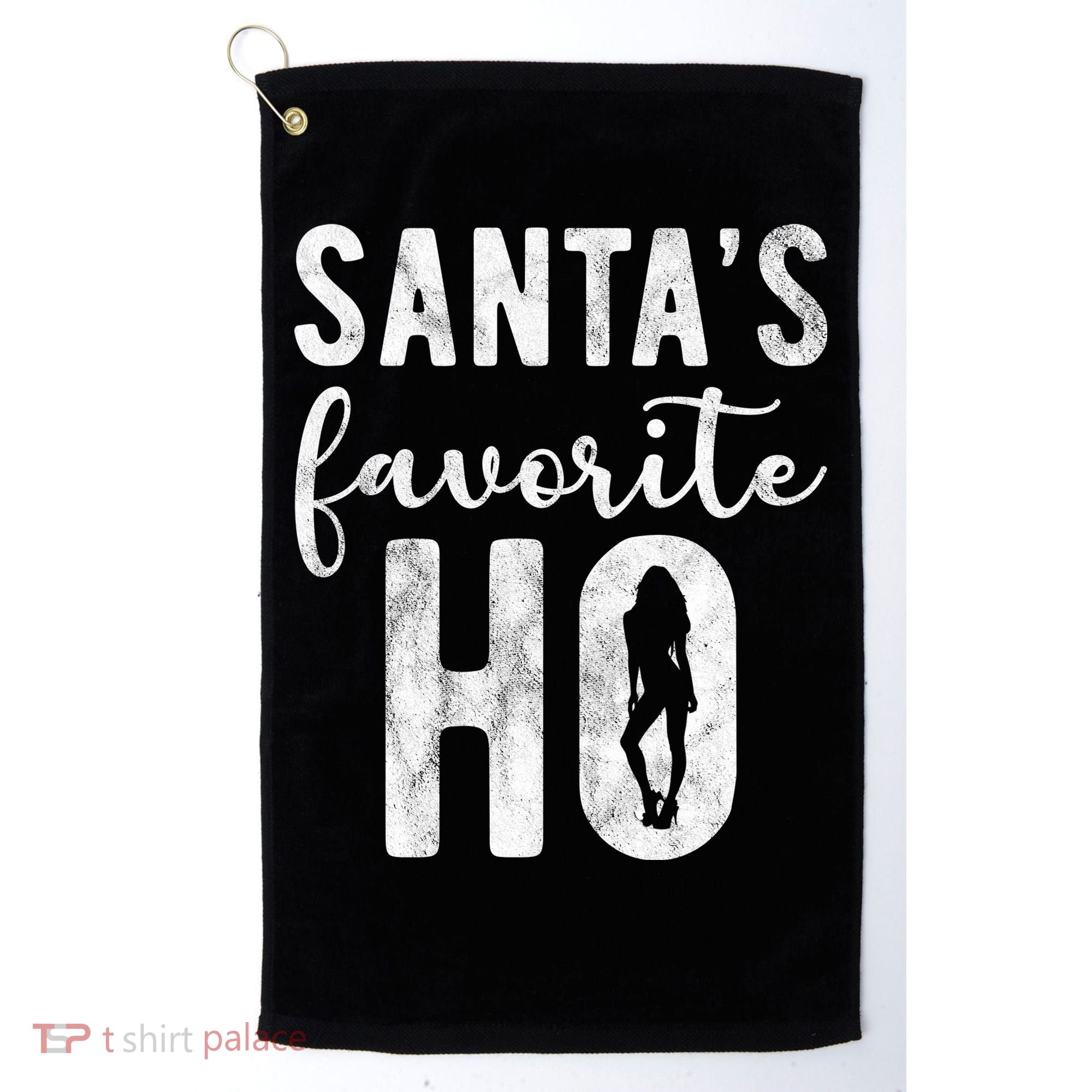 SantaS Favorite Ho Funny Xmas Christmas Golf Towel