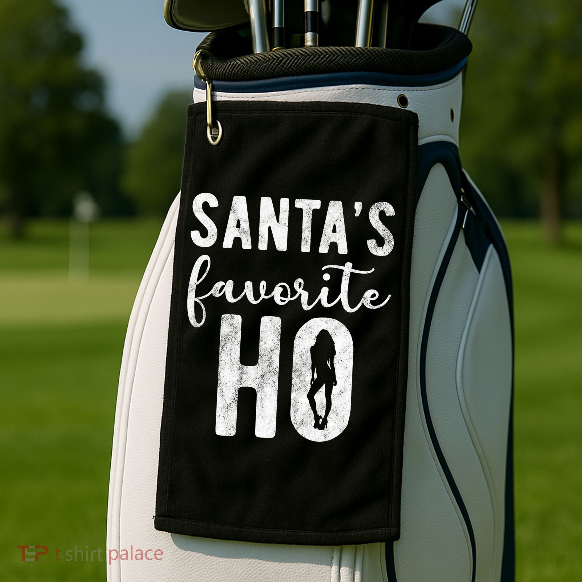 SantaS Favorite Ho Funny Xmas Christmas Golf Towel