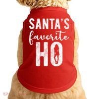 SantaS Favorite Ho Funny Xmas Christmas Doggie Tank thumb 0