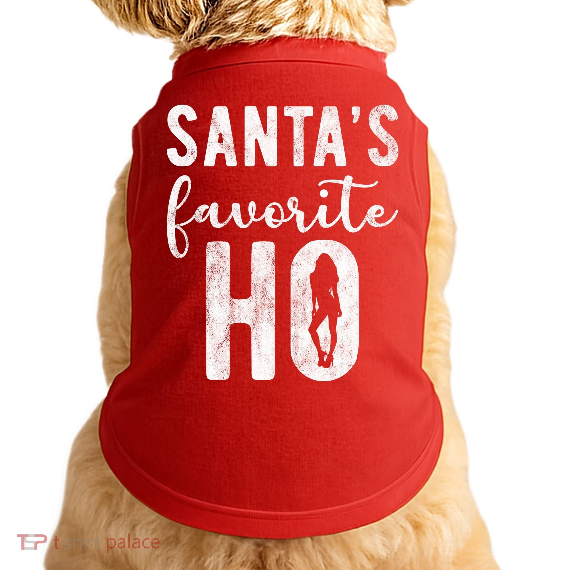 SantaS Favorite Ho Funny Xmas Christmas Doggie Tank