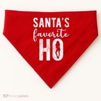 SantaS Favorite Ho Funny Xmas Christmas USA-Made Doggie Bandana thumb 0