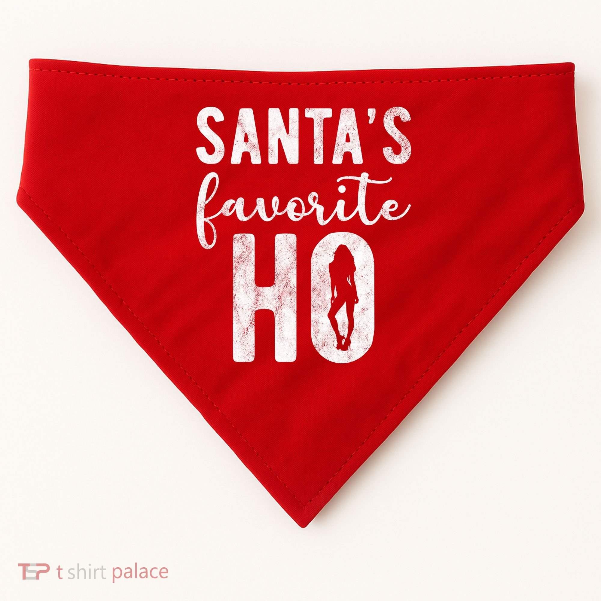 SantaS Favorite Ho Funny Xmas Christmas USA-Made Doggie Bandana