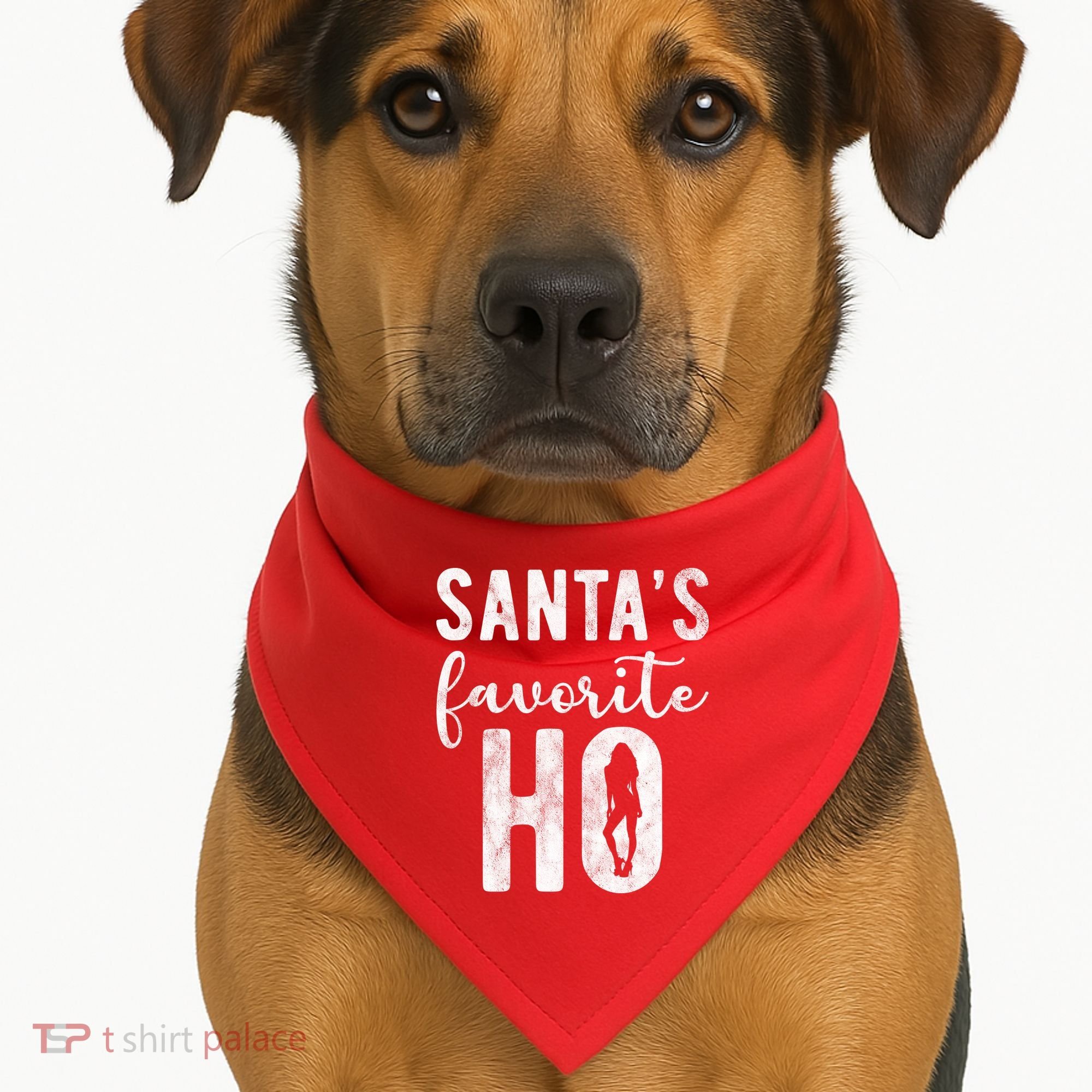 SantaS Favorite Ho Funny Xmas Christmas USA-Made Doggie Bandana