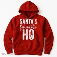 SantaS Favorite Ho Funny Xmas Christmas Hoodie thumb 0