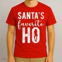 SantaS Favorite Ho Funny Xmas Christmas T-Shirt thumb 3