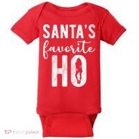 SantaS Favorite Ho Funny Xmas Christmas Baby Bodysuit thumb 0