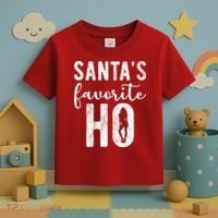 SantaS Favorite Ho Funny Xmas Christmas Toddler T-Shirt thumb 3