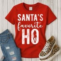 SantaS Favorite Ho Funny Xmas Christmas Women's T-Shirt thumb 3