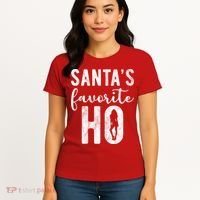 SantaS Favorite Ho Funny Xmas Christmas Women's T-Shirt thumb 4