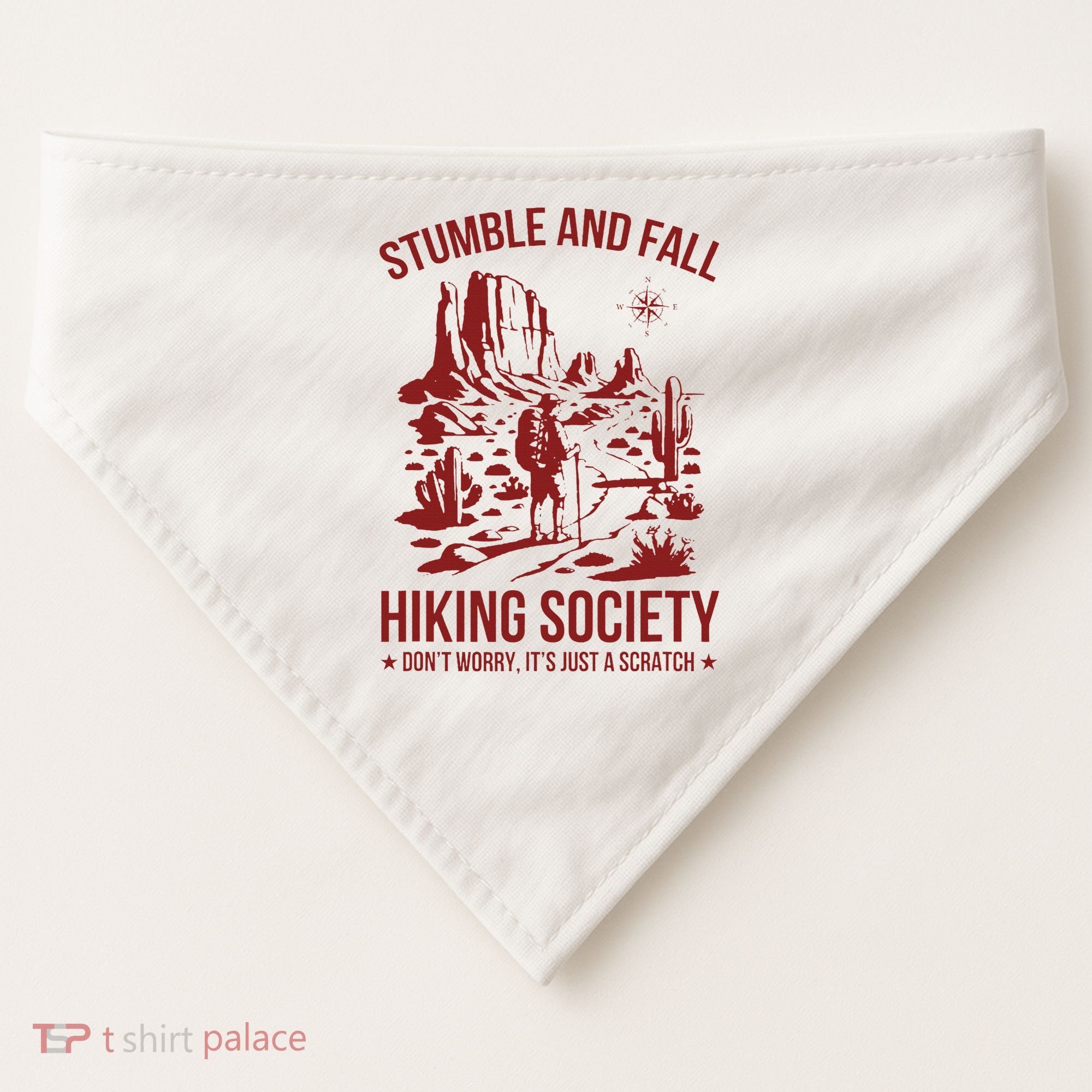 Stumble & Fall Hiking Society DonT Worry ItS A Scratch USA-Made Doggie Bandana