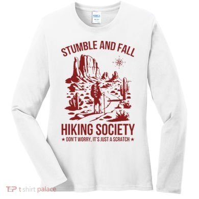Stumble & Fall Hiking Society DonT Worry ItS A Scratch Women's Long Sleeve Shirt