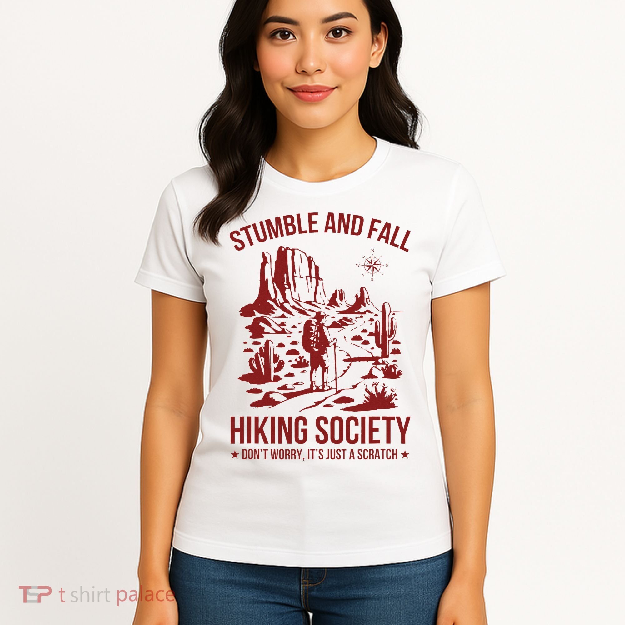 Stumble & Fall Hiking Society DonT Worry ItS A Scratch Women's T-Shirt