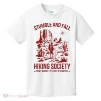 Stumble & Fall Hiking Society DonT Worry ItS A Scratch Kids T-Shirt thumb 0