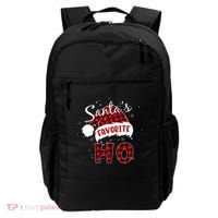 Santas Favorite Ho Christmas Red Plaid Buffalo Pajama Backpack thumb 0