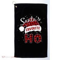 Santas Favorite Ho Christmas Red Plaid Buffalo Pajama Golf Towel thumb 0
