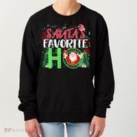 SantaS Favorite Ho Gift Christmas Gift Funny Cute Gift Women's Sweatshirt thumb 0