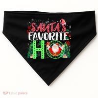 SantaS Favorite Ho Gift Christmas Gift Funny Cute Gift USA-Made Doggie Bandana thumb 0