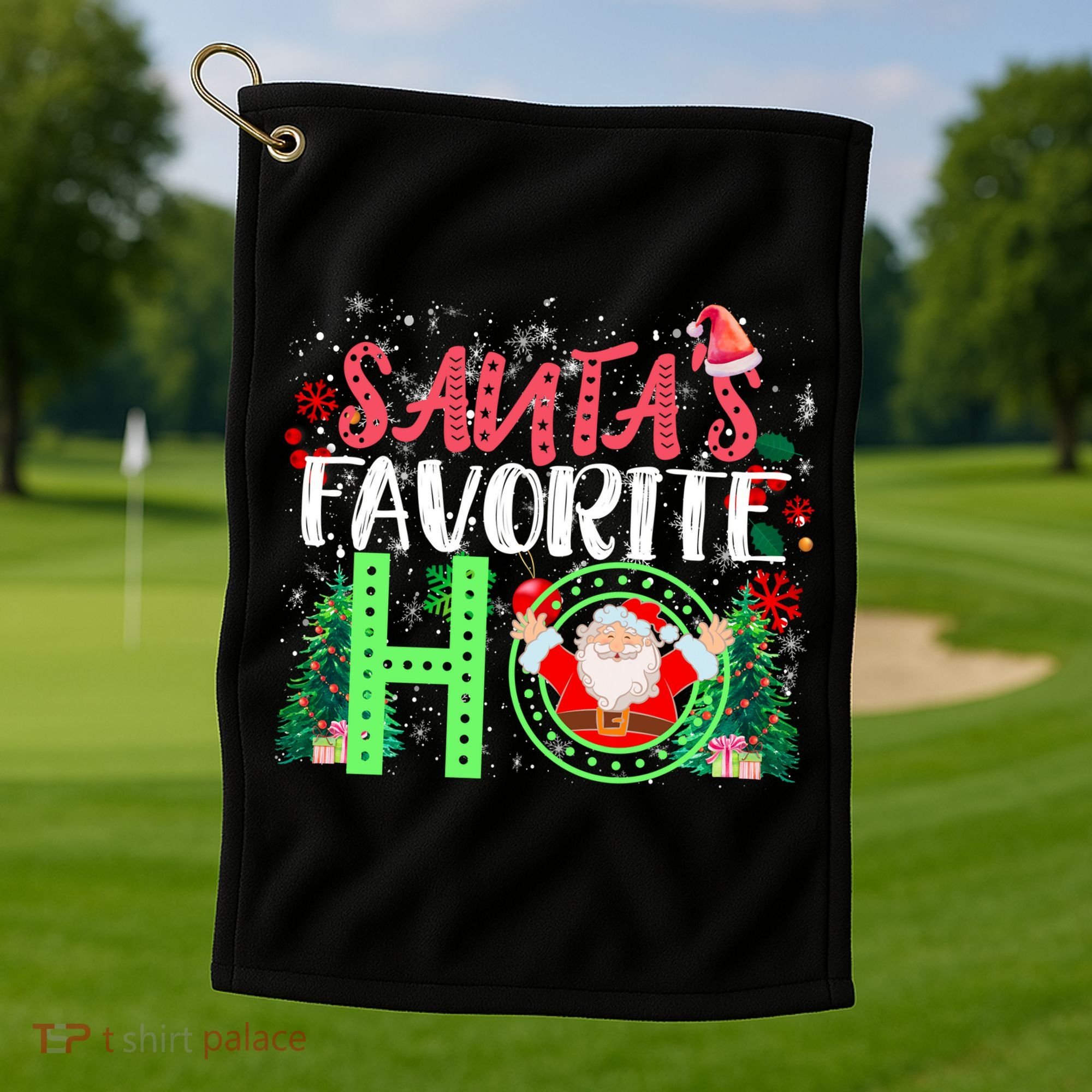 SantaS Favorite Ho Gift Christmas Gift Funny Cute Gift Golf Towel