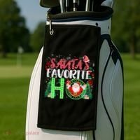 SantaS Favorite Ho Gift Christmas Gift Funny Cute Gift Golf Towel thumb 2
