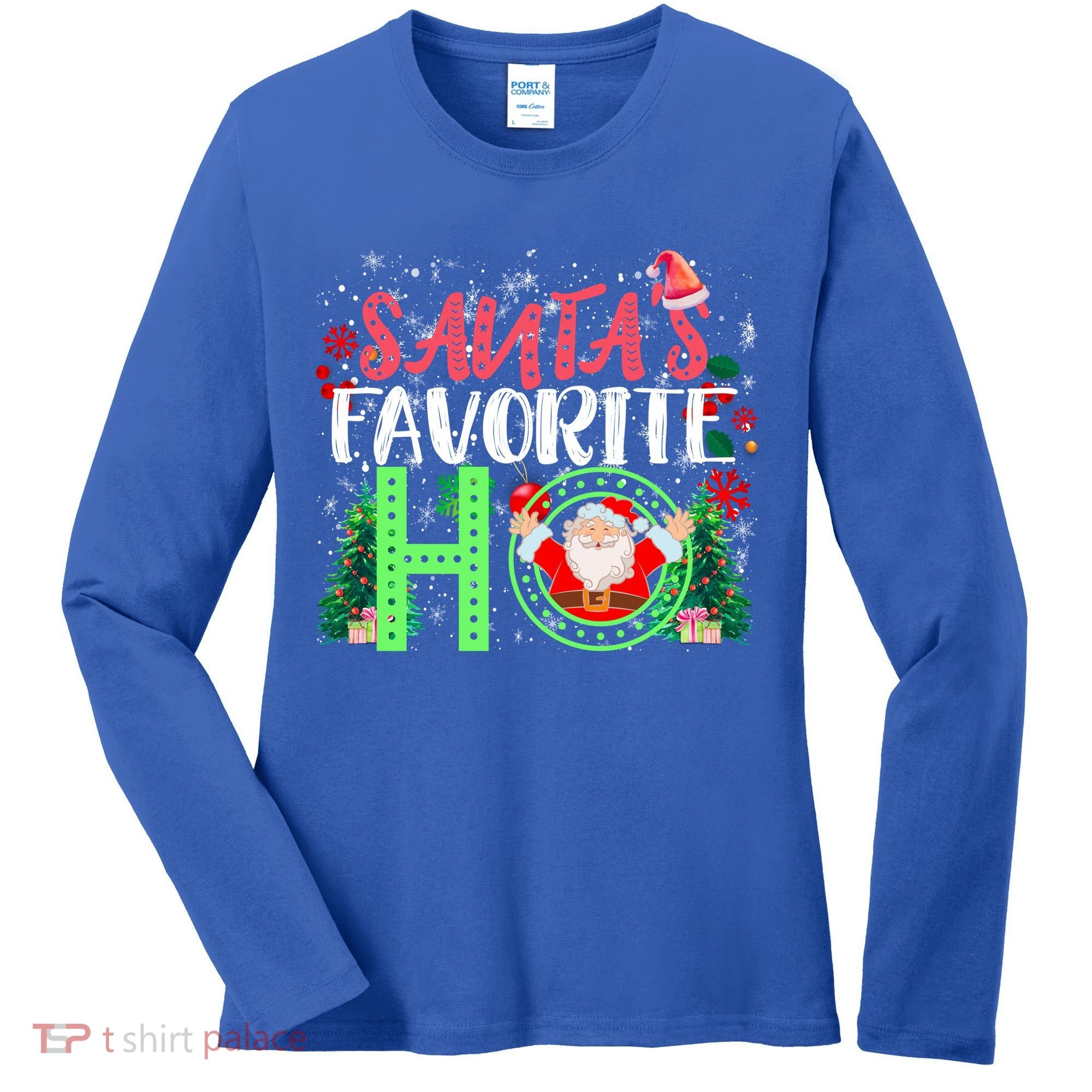 SantaS Favorite Ho Gift Christmas Gift Funny Cute Gift Women's Long Sleeve Shirt