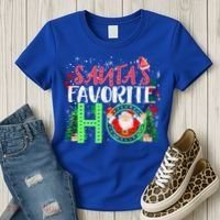 SantaS Favorite Ho Gift Christmas Gift Funny Cute Gift Women's T-Shirt thumb 3
