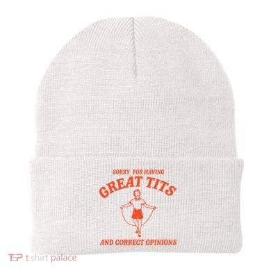 Sorry For Having Great Tits Funny Feminism Beanie