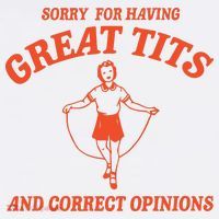 Sorry For Having Great Tits Funny Feminism Women's Hoodie thumb 2