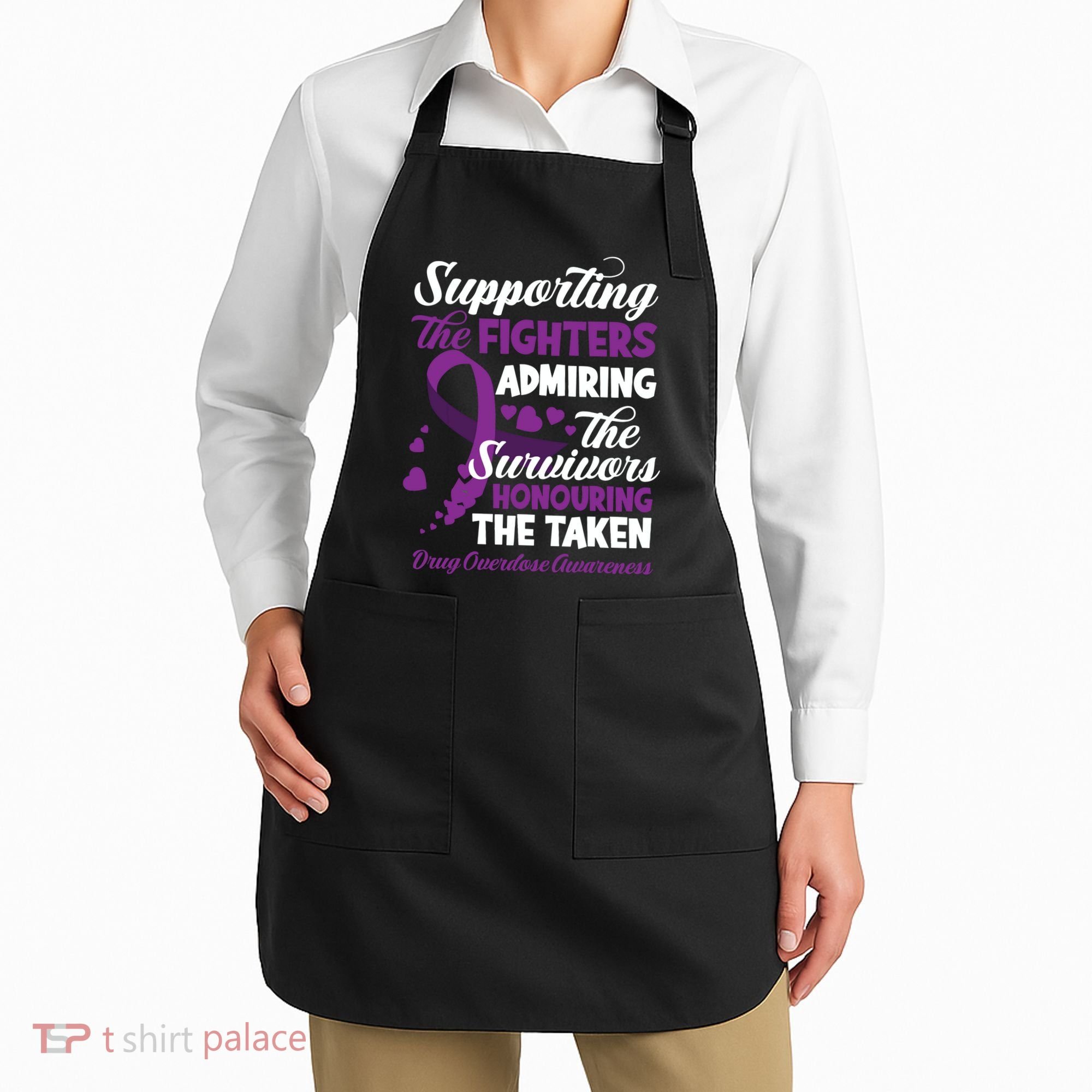Support Fighters Honouring Taken Drug Overdose Awareness Apron
