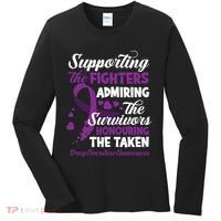 Support Fighters Honouring Taken Drug Overdose Awareness Women's Long Sleeve Shirt thumb 0