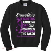Support Fighters Honouring Taken Drug Overdose Awareness Kids Sweatshirt thumb 0