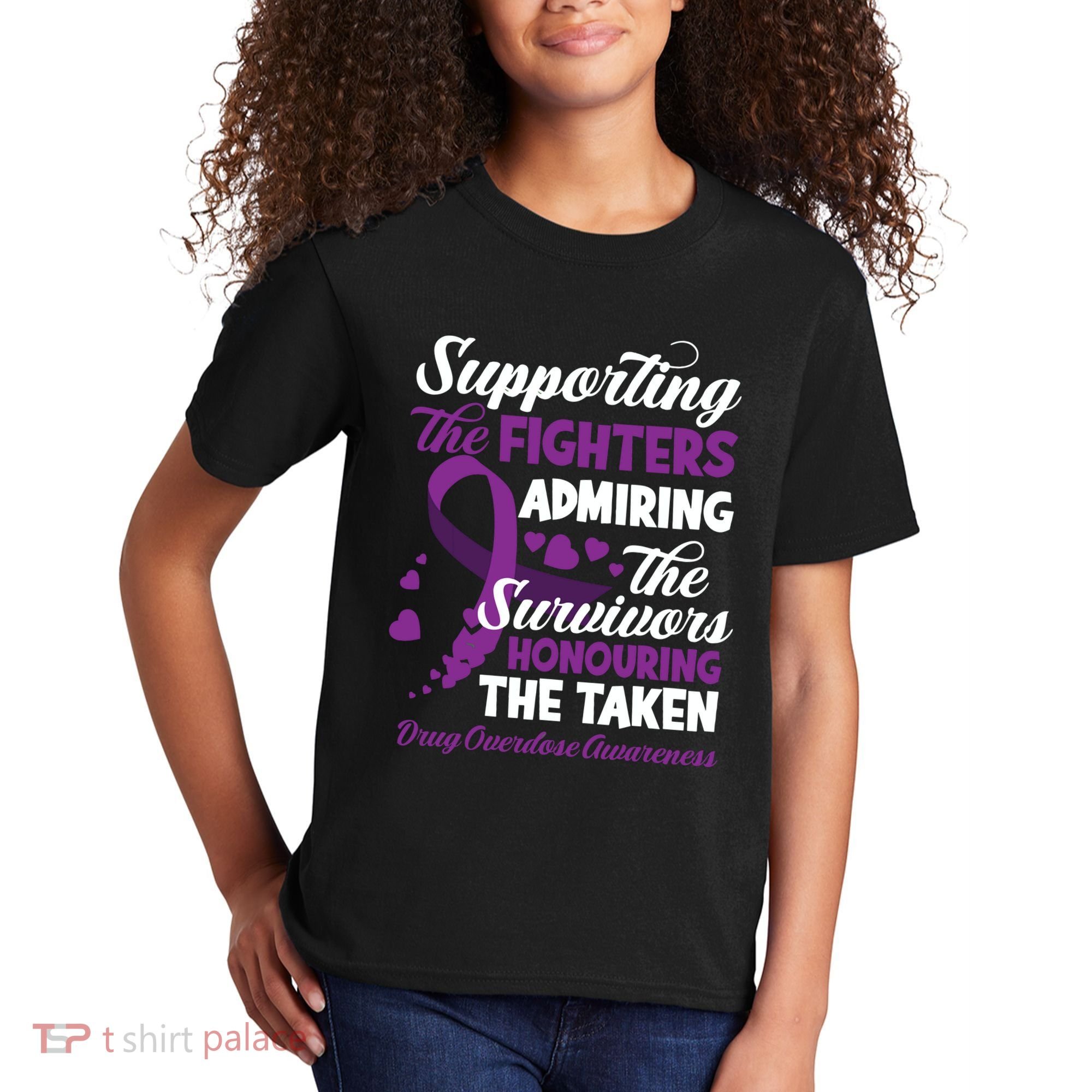 Support Fighters Honouring Taken Drug Overdose Awareness Kids T-Shirt