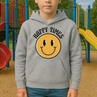 Smiley Face Happy Times Kids Hoodie thumb 2