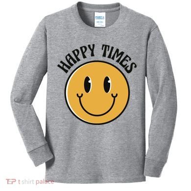Smiley Face Happy Times Kids Long Sleeve Shirt