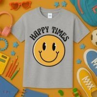 Smiley Face Happy Times Kids T-Shirt thumb 3