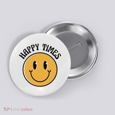 Smiley Face Happy Times Button