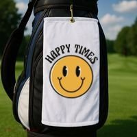 Smiley Face Happy Times Golf Towel thumb 2