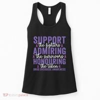 Support Fighters Honouring Taken Drug Overdose Awareness Women's Tank Top thumb 0