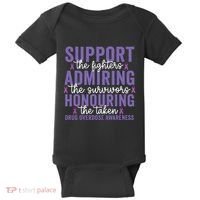Support Fighters Honouring Taken Drug Overdose Awareness Baby Bodysuit thumb 0