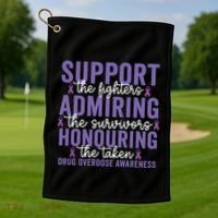 Support Fighters Honouring Taken Drug Overdose Awareness Golf Towel thumb 1