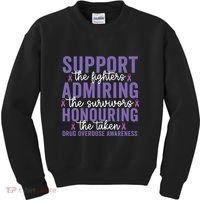 Support Fighters Honouring Taken Drug Overdose Awareness Kids Sweatshirt thumb 0
