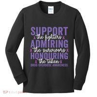 Support Fighters Honouring Taken Drug Overdose Awareness Kids Long Sleeve Shirt thumb 0
