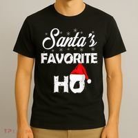 Santa's Favorite Ho Funny Christmas Gift T-Shirt thumb 3
