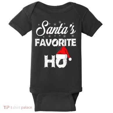 Santa's Favorite Ho Funny Christmas Gift Baby Bodysuit